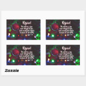 1:14 Freude! Er wird Freude sein, Weihnachten Rechteckiger Aufkleber (Blatt)