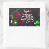 1:14 Freude! Er wird Freude sein, Weihnachten Rechteckiger Aufkleber (Tasche)