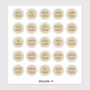 1,14" Kraft individuell anpassbarer Kosmetikkorb Aufkleber