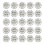 1.14" Silber Birch individuell anpassbarer Mini Ko Aufkleber (Vorderseite)