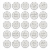 1,14" Weißer, individuell anpassbarer Kosmetikkorb Aufkleber (Vorderseite)