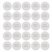 1,14" Weißer, individuell anpassbarer Kosmetikkorb Aufkleber (Vorderseite)