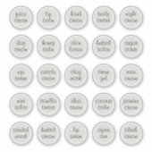 1,14" Weißer, individuell anpassbarer Kosmetikkorb Aufkleber (Vorderseite)