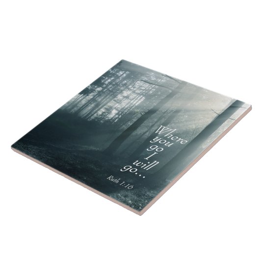 1:16 Schrift, Wohin du gehst, werde ich gehen Fliese (Seite)