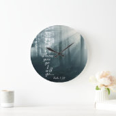 1:16 Schrift, Wohin du gehst, werde ich gehen Große Wanduhr (Zuhause)