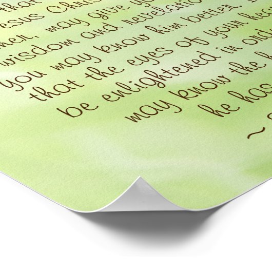 1:17-18 Hoffnung, den Er euch genannt hat Poster (Ecke)