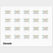 1 1/2" Classic Round TACO Stickers (20), glänzend (Blatt)