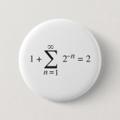 1 + 1 = 2 _Summierungsanmerkung Button (Vorderseite)