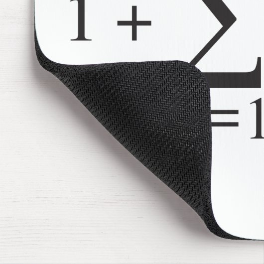 1 + 1 = 2 _Summierungsanmerkung Mousepad (Ecke)