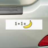 1 + 1 = Banane Autoaufkleber (Auf Auto)