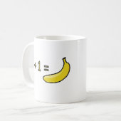 1 + 1 = Banane Kaffeetasse (Vorderseite Links)