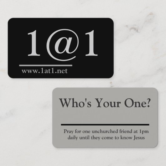 1@1-Karten Visitenkarte (Vorne/Hinten)