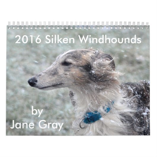 1 2016 seidenes Windhounds durch Kalender (Titelbild)