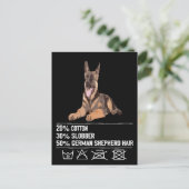 1 20% Baumwolle 30% Slobber 50% Deutsches Schäferh Postkarte (Stehend Vorderseite)