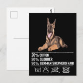 1 20% Baumwolle 30% Slobber 50% Deutsches Schäferh Postkarte (Vorne/Hinten)
