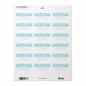 1.25"x2.75" Blue Snowflakes Mailing-Adressetikett Adressaufkleber (Vorne)