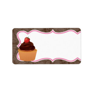1.25"x2.75" Cup Kuchen Bäckerei Mailing Addres Lab Adressaufkleber