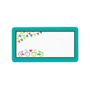 1.25"x2.75" E-Mail-Adresse Liebhaber des Fahrradfa Adressaufkleber