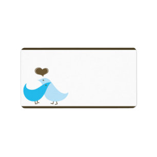 1.25"x2.75" E-Mail-Adresse Love Birds Adressaufkleber