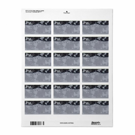 1.25"x2.75" E-Mail-Adresse Navy DIGITAL PRINT Uni Adressaufkleber (Vorne)