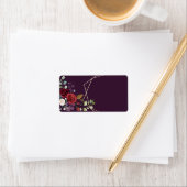 1.25"x2.75" E-Mail-Adresse Plum Lila Rose Gold Adressaufkleber (Insitu)