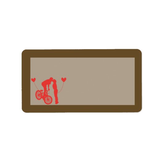 1.25"x2.75" E-Mail-Adresse Teen Liebe Couple Adressaufkleber (Vorne)