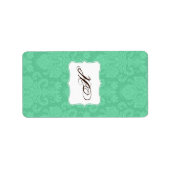 1,25"x2,75" Hershey's Mini-Minze Weißer Damast Adressaufkleber (Vorne)