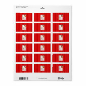 1,25"x2,75" Hershey's Miniatur Alle Star Red Adressaufkleber (Vorne)