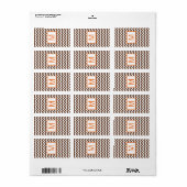 1,25"x2,75" Hershey's Miniatur Brown Oran Zickzack Adressaufkleber (Vorne)