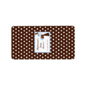 1,25"x2,75" Hershey's Miniature Blue Mod Mama Polk Adressaufkleber (Vorne)