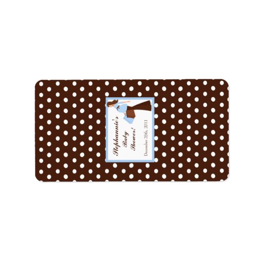 1,25"x2,75" Hershey's Miniature Blue Mod Mama Polk Adressaufkleber (Vorne)