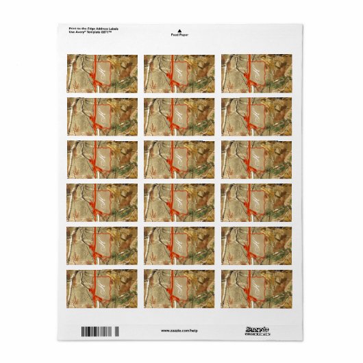 1,25"x2,75" Hershey's Miniature Jäger Camoflouge Adressaufkleber (Vorne)