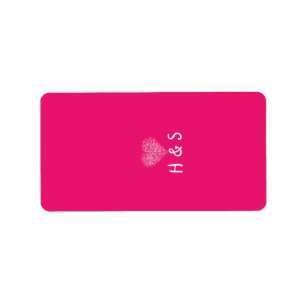 1,25"x2,75" Hershey's Miniature Pink Floral Petals Adressaufkleber