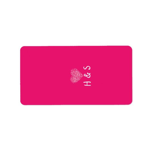 1,25"x2,75" Hershey's Miniature Pink Floral Petals Adressaufkleber (Vorne)