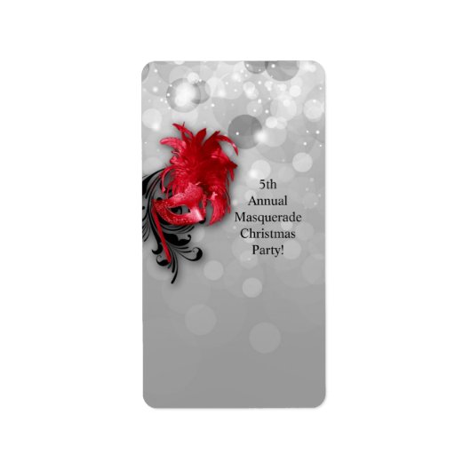 1,25"x2,75" Hershey's Miniaturroter Maskerade Adressaufkleber (Vorne)