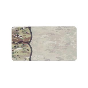 1.25"x2.75" Mailing Address Army OCP Camouflage Un Adressaufkleber
