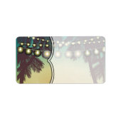 1.25"x2.75" Mailing Address Beach Sunset Palm Tree Adressaufkleber (Vorne)