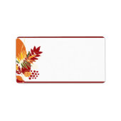 1.25"x2.75" Mailing Address Fall Foliage Blätter Adressaufkleber (Vorne)