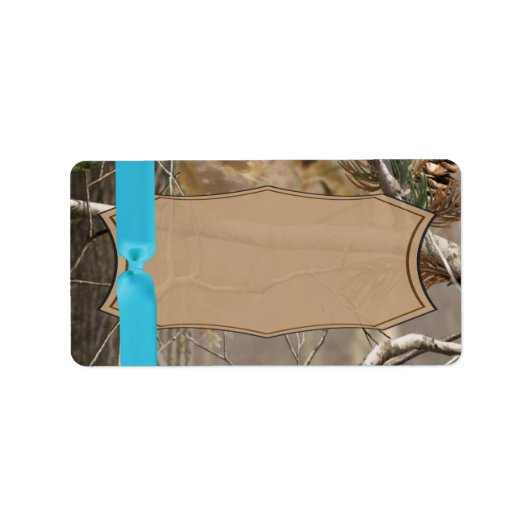 1.25"x2.75" Mailing Address Hunters Camouflage Cam Adressaufkleber (Vorne)