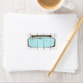 1.25"x2.75"Mailing Address Mason Jar Wood Count Adressaufkleber (Insitu)