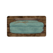 1.25"x2.75"Mailing Address Mason Jar Wood Count Adressaufkleber (Vorne)
