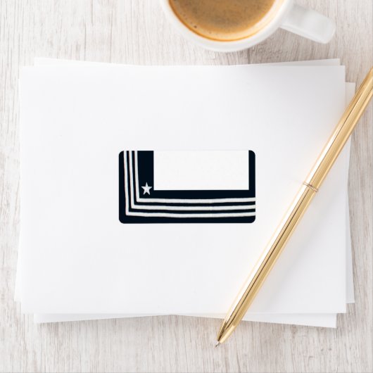 1.25"x2.75" Mailing Address Navy Summer Dress Blue Adressaufkleber (Insitu)