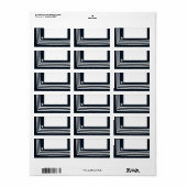 1.25"x2.75" Mailing Address Navy Summer Dress Blue Adressaufkleber (Vorne)