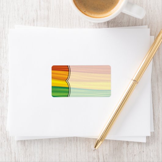 1.25"x2.75" Mailing Addresslgbtq Regenbogenflagge Adressaufkleber (Insitu)