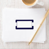 1.25"x2.75" Mailing-Adresse Moderne Stripe Navy Adressaufkleber (Insitu)