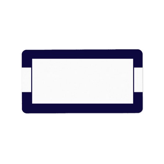 1.25"x2.75" Mailing-Adresse Moderne Stripe Navy Adressaufkleber (Vorne)