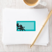1.25"x2.75" Mailing Adresse Strand Breeze Ocean Adressaufkleber (Insitu)