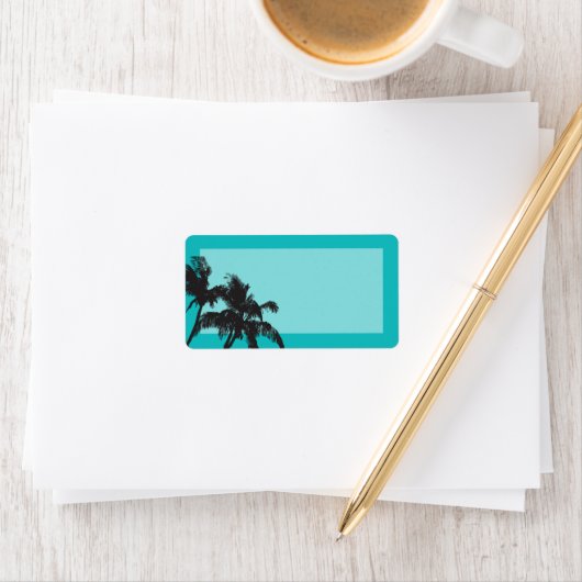 1.25"x2.75" Mailing Adresse Strand Breeze Ocean Adressaufkleber (Insitu)