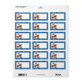 1.25"x2.75" Mailingadresse All-Star Blue Adressaufkleber (Vorne)