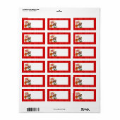 1.25"x2.75" Mailingadresse All-Star Red Adressaufkleber (Vorne)